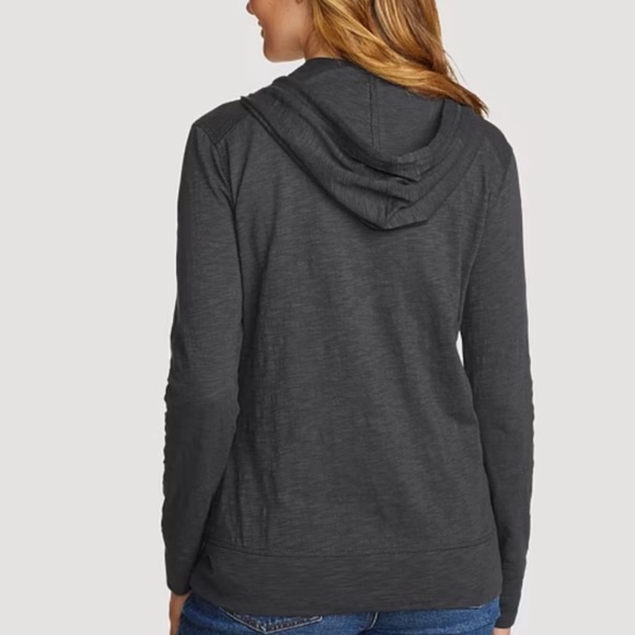 Eddie Bauer Cotton Dark Gray Zip-Up Hoodie - Picture 8 of 8